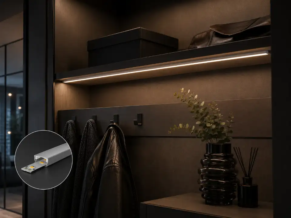 Sıva Üstü Slım Led Profil 13,5X12H GZ8019-C1